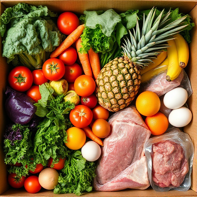 Alara Family Fresh Box with vegetables, fruit and protein