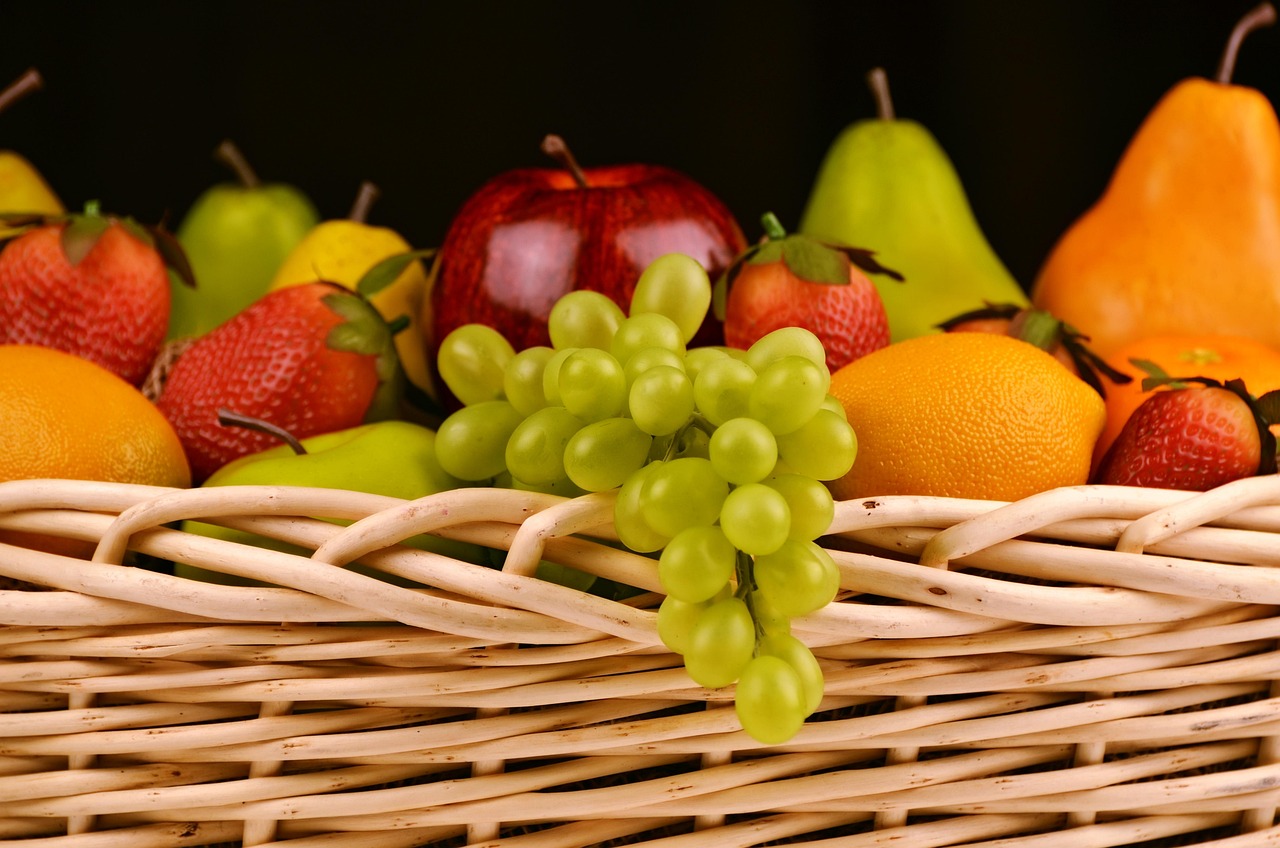 Colorful fruit basket